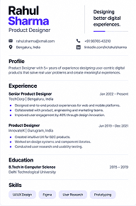 Minimal resume template